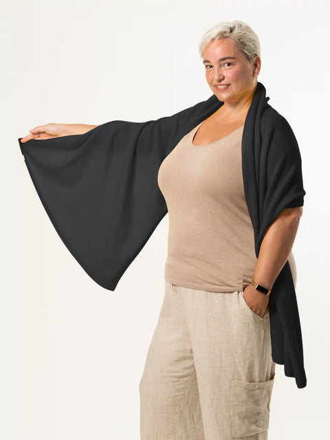 Merino Wool Wrap - Black Sheep - Woolkind - Made Scotland