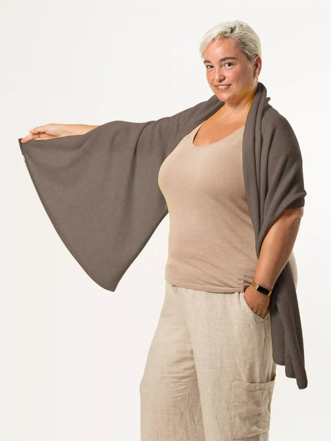 Merino Wool Wrap - Haggis Brown - Woolkind - Made Scotland