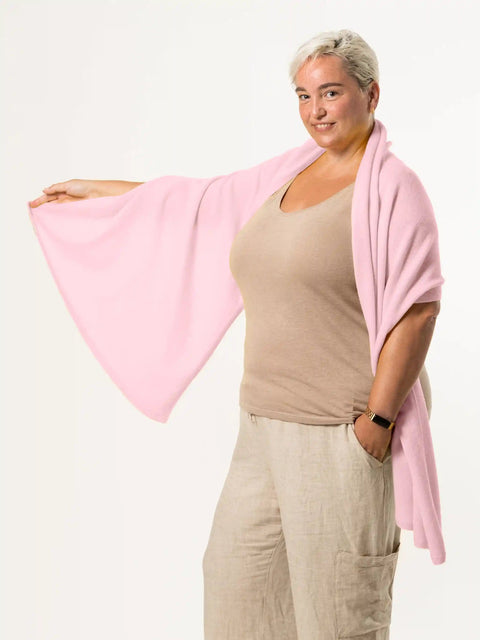 Merino Wool Wrap - Pale Pink - Woolkind - Made Scotland