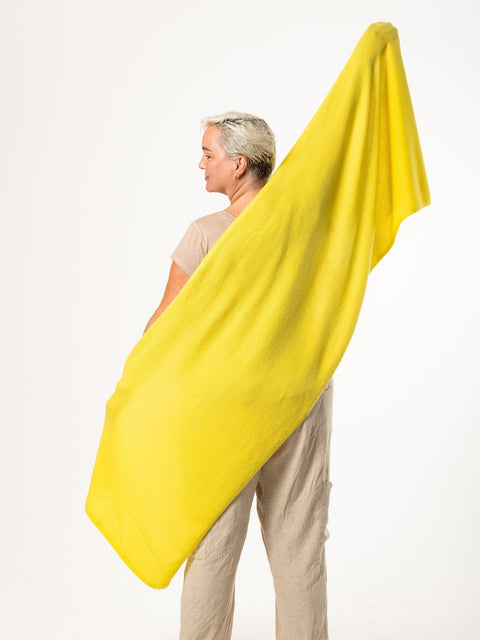 Merino Wool Wrap - Sunshine Yellow - Woolkind - Made Scotland