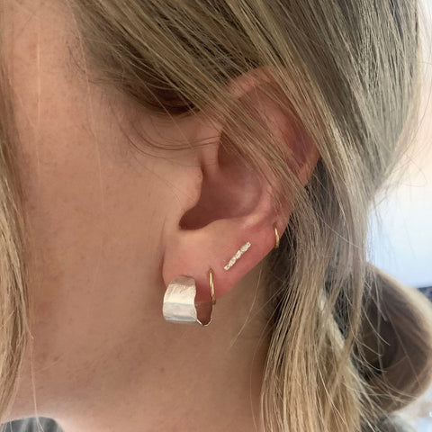 Mini Cora Hoop Earrings - Gold Vermeil - Darte Jewellery - Made Scotland