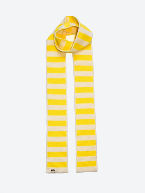 Narrow Stripe Scarf - Sunshine Yellow - Woolkind - Made Scotland