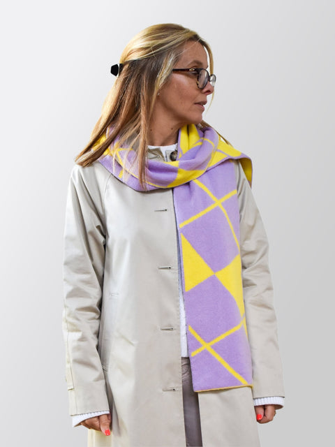 Not an Argyle Scarf - Skye Blue & Field Green - Woolkind - Made Scotland