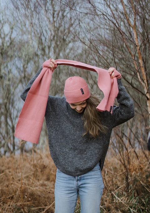 Unisex Scarf in Dusky Pink
