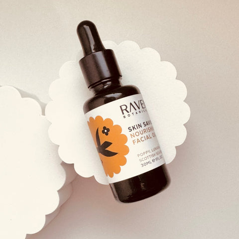 Skin Saviour Nourishing Facial Oil - Reusable Glass Pipette - Raven Botanicals - Made Scotland