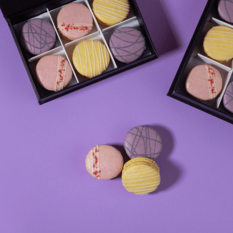 Spring Macaron Gift Box - 6 Macarons - Mademoiselle Macaron - Made Scotland