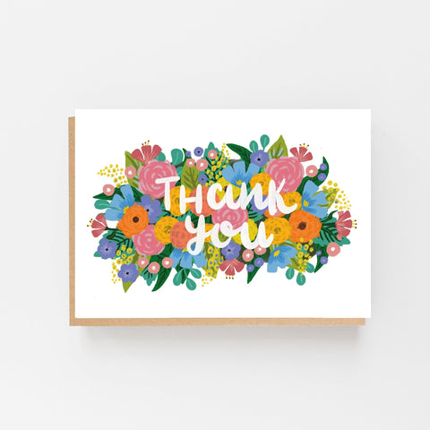 Thank You Vintage Flowers - Lomond Paper Co - Made Scotland