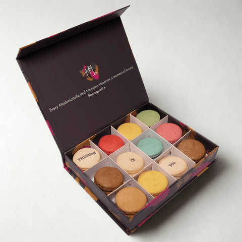 Thinking of You Macaron Gift Box - 12 - Mademoiselle Macaron - Made Scotland