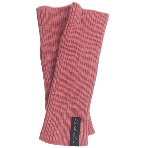 Unisex Dusky Pink Winter Wrist Warmers - Island Nation Studio - Made Scotland