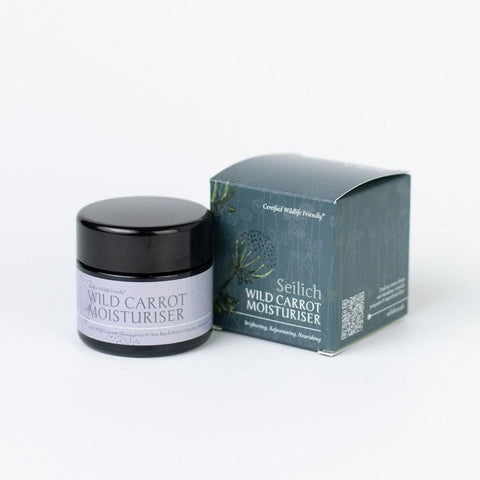 Wild Carrot Moisturiser - Glass jar - Seilich - Made Scotland
