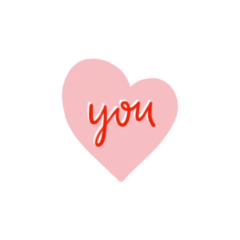 You - Heart Card - Lomond Paper Co - Made Scotland
