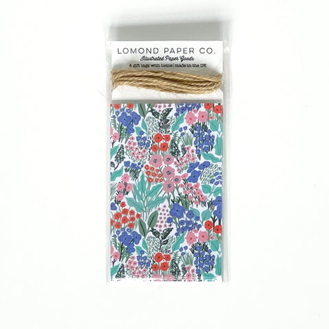 Blue Meadow Gift Tags x 4 - Lomond Paper Co - Made Scotland
