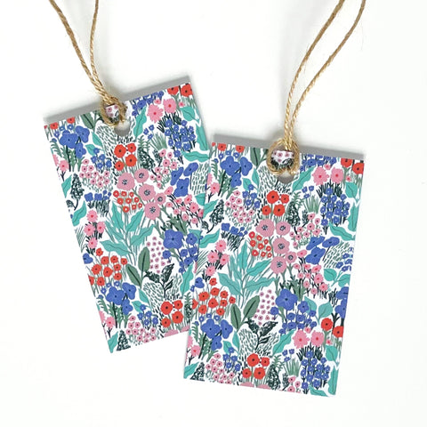 Blue Meadow Gift Tags x 4 - Lomond Paper Co - Made Scotland