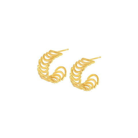 Cadence Hoops - gold vermeil - Caitlin Hegney Jewellery - Made Scotland