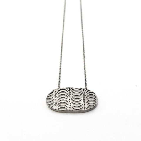 Cadence Pendant - oxidised silver - Caitlin Hegney Jewellery - Made Scotland