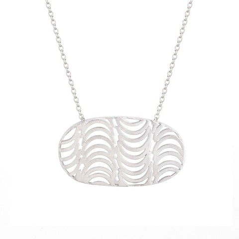 Cadence Pendant - polished silver - Caitlin Hegney Jewellery - Made Scotland