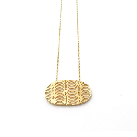 Cadence Pendant - gold plated silver - Caitlin Hegney Jewellery - Made Scotland