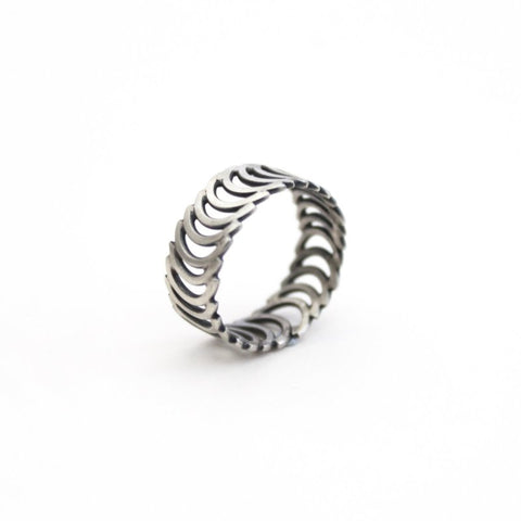 Cadence Ring Silver - oxidised silver - Caitlin Hegney Jewellery - Made Scotland