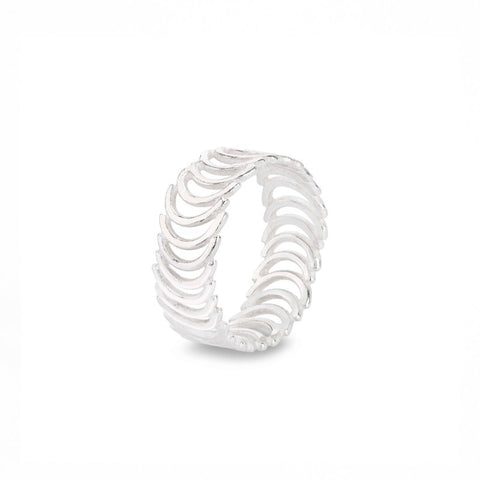 Cadence Ring Silver - polished silver - Caitlin Hegney Jewellery - Made Scotland