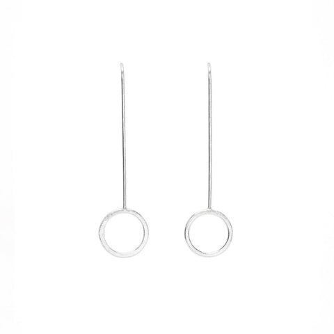 Circle Drop Earrings - gold vermeil - Caitlin Hegney Jewellery - Made Scotland