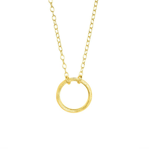 Circle Necklace - polished silver - Caitlin Hegney Jewellery - Made Scotland