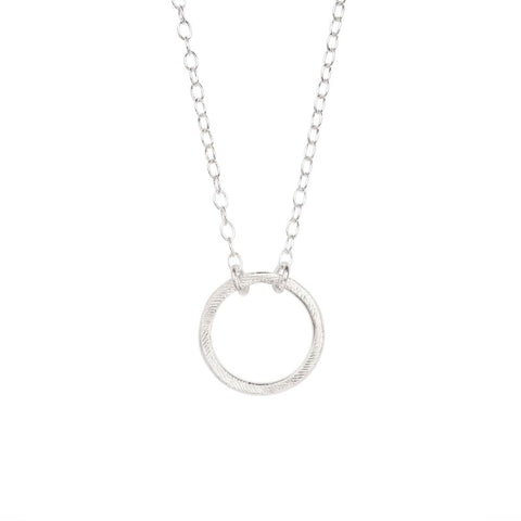 Circle Necklace - polished silver - Caitlin Hegney Jewellery - Made Scotland