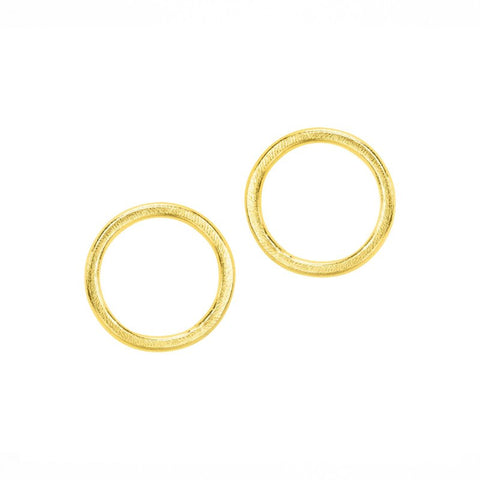 Circle Studs - gold plated - Caitlin Hegney Jewellery - Made Scotland
