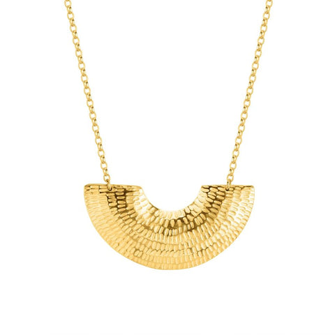 Gibbous Necklace - gold vermeil - Caitlin Hegney Jewellery - Made Scotland