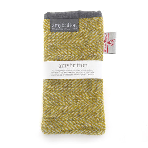 Landscape Harris Tweed® Glasses Case - Lichen Green - Amy Britton Harris Tweed® Accessories - Made Scotland