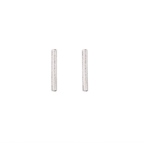 Line Studs - polished silver - Caitlin Hegney Jewellery - Made Scotland
