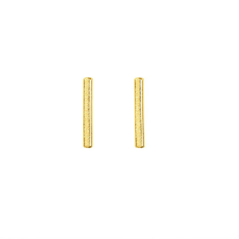 Line Studs - gold plated - Caitlin Hegney Jewellery - Made Scotland