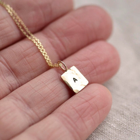 Little Tag Initial Necklace - 3 Tags - Darte Jewellery - Made Scotland