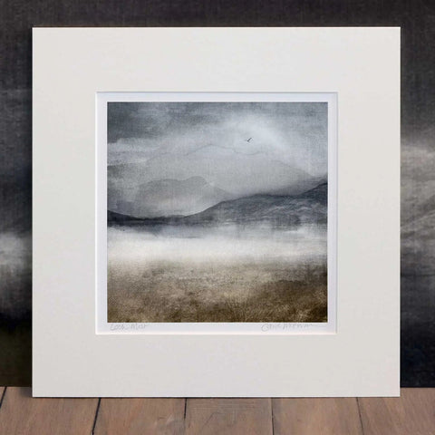 Loch Mist - 8 x 8 inches - Carol McEwan - Made Scotland