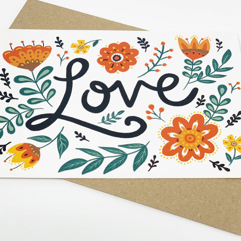 Love Folk Card - Lomond Paper Co - Made Scotland