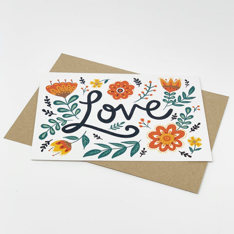 Love Folk Card - Lomond Paper Co - Made Scotland