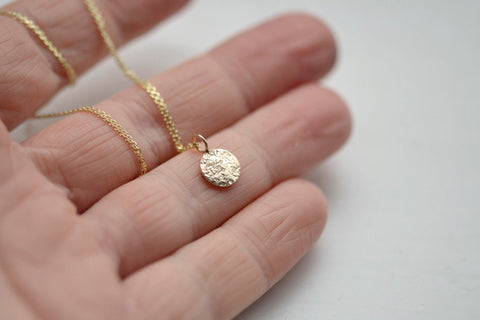 Mini Stardust Disc Necklace - 45cm - Darte Jewellery - Made Scotland