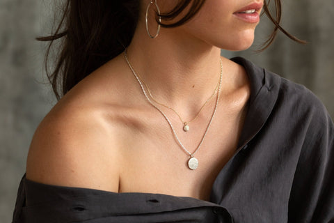 Mini Stardust Disc Necklace - 45cm - Darte Jewellery - Made Scotland