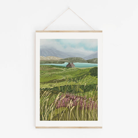 Peaceful Bothy Print - Ukraine Appeal Fundraiser for DEC - A5 - Lomond Paper Co - Made Scotland