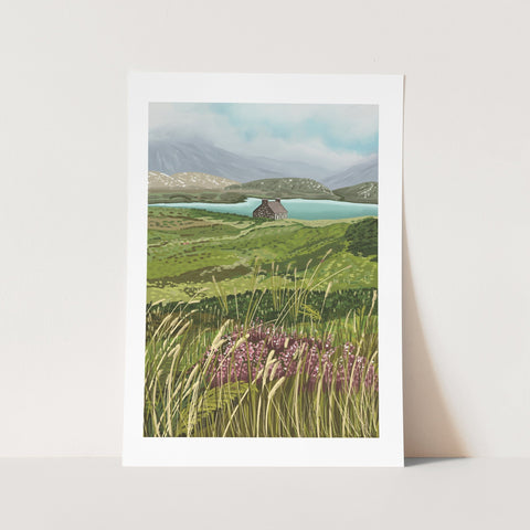 Peaceful Bothy Print - Ukraine Appeal Fundraiser for DEC - A4 - Lomond Paper Co - Made Scotland