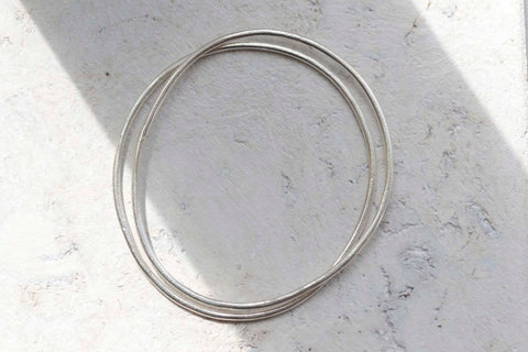 Pebble Stacking Bangles Set - Darte Jewellery - Made Scotland