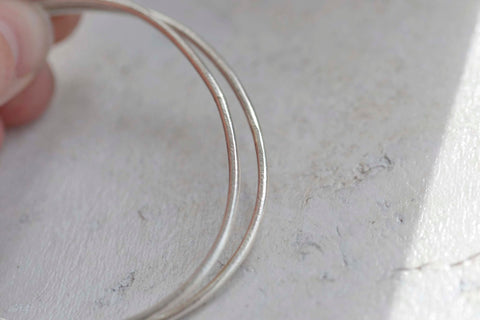 Pebble Stacking Bangles Set - Darte Jewellery - Made Scotland