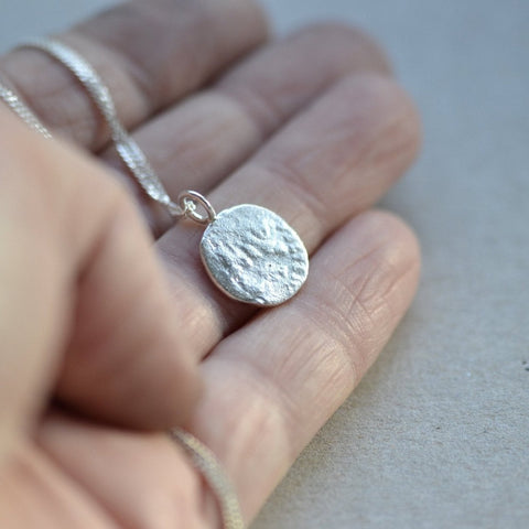 Small Roman Coin Necklace - Sterling Silver - Darte Jewellery - Made Scotland