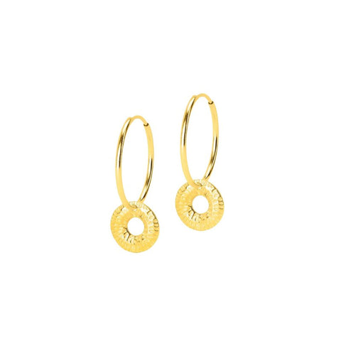 Torus Hoops - gold vermeil - Caitlin Hegney Jewellery - Made Scotland