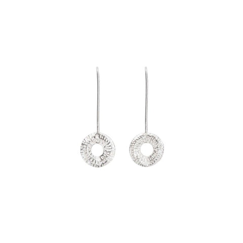 Torus Mini Drop Earrings - Silver - Caitlin Hegney Jewellery - Made Scotland