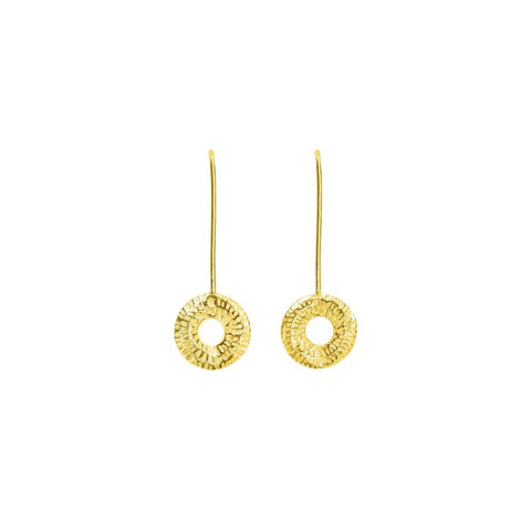 Torus Mini Drop Earrings - gold vermeil - Caitlin Hegney Jewellery - Made Scotland