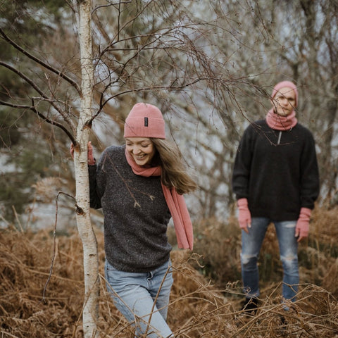 Unisex Dusky Pink Cosy Winter Hat - Island Nation Studio - Made Scotland
