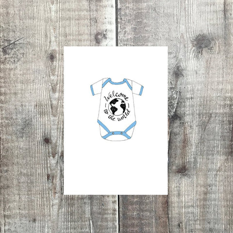 Welcome to the World - Blue - Lomond Paper Co - Made Scotland
