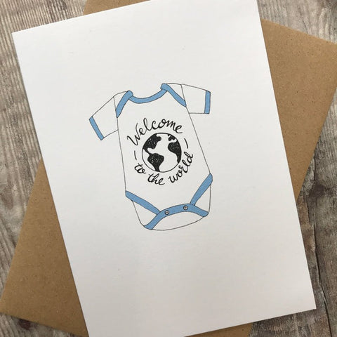 Welcome to the World - Blue - Lomond Paper Co - Made Scotland