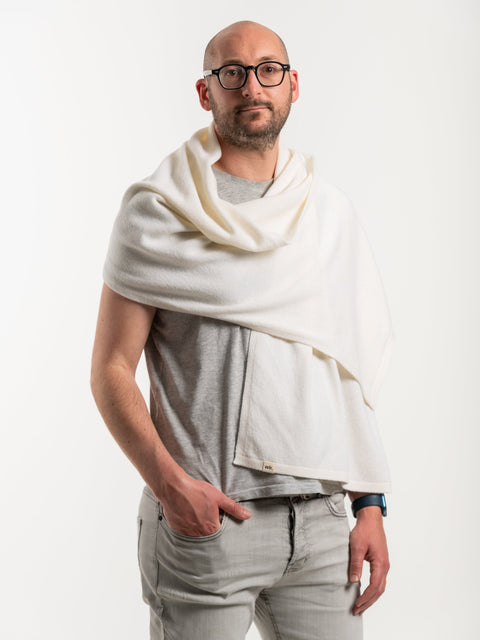 Wide Merino Wool Scarf