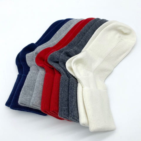 Cream Luxury Ribbed Cashmere Socks